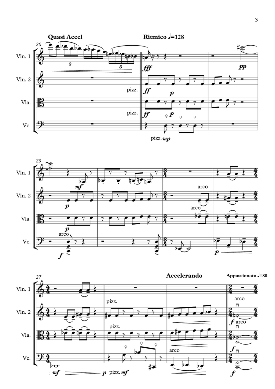 Phantasy Quartet Phantasy Quartet String Quartet scores gallery preview page 3