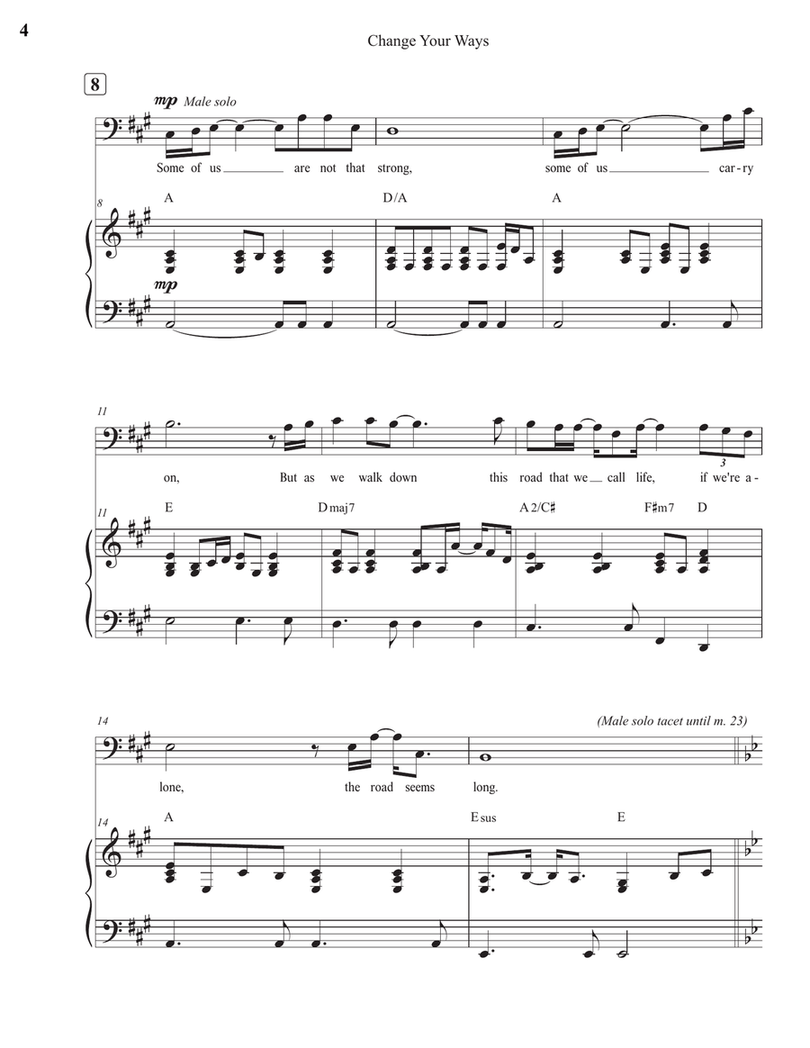 Change Your Ways 4-Part scores gallery preview page 4