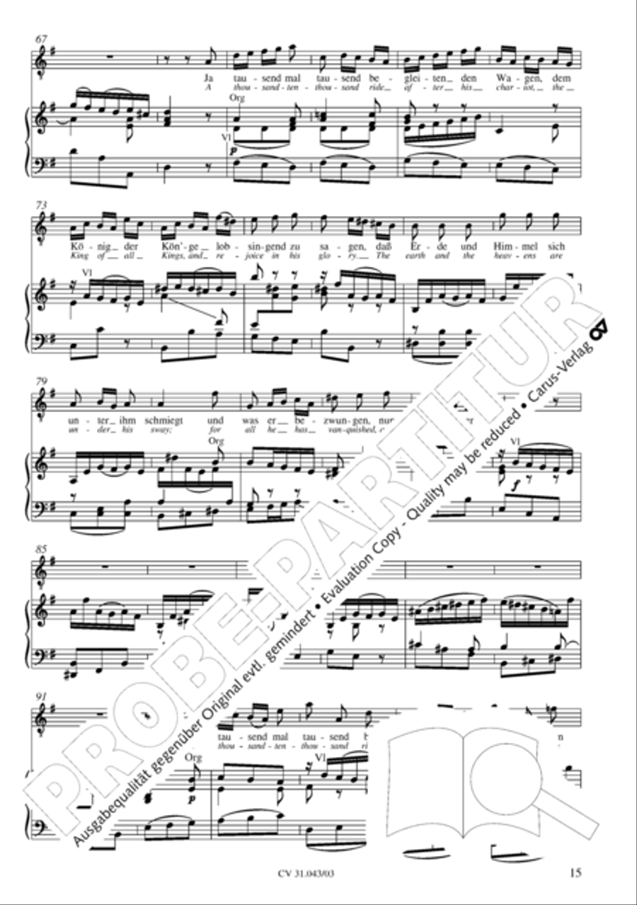 God goeth up with shouting (Gott fahret auf mit Jauchzen) 4-Part scores gallery preview page 16