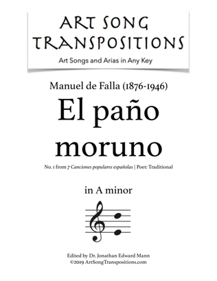 DE FALLA: El paño moruno (transposed to A minor)