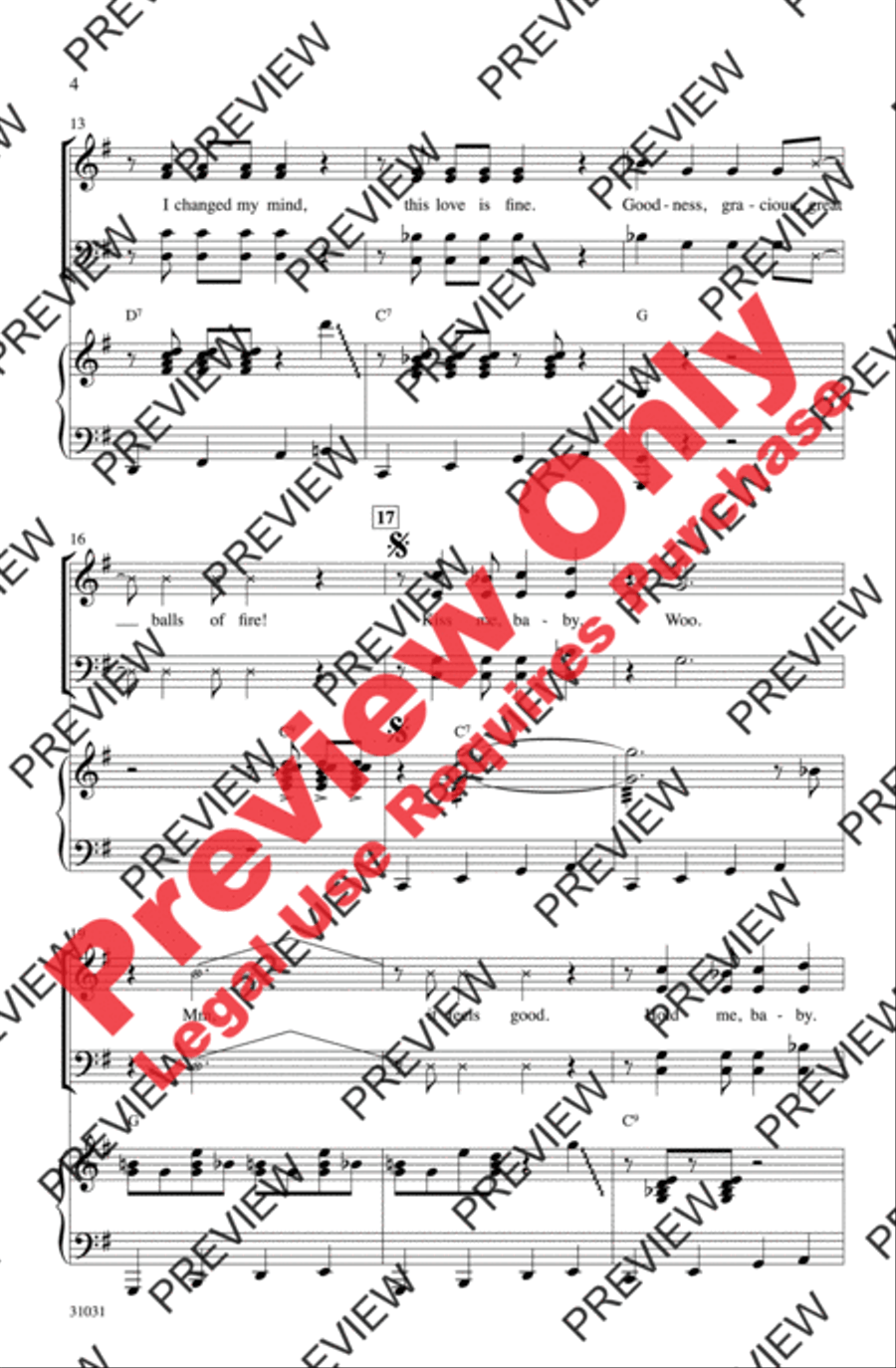 Great Balls of Fire Great Balls of Fire 4-Part scores gallery preview page 4
