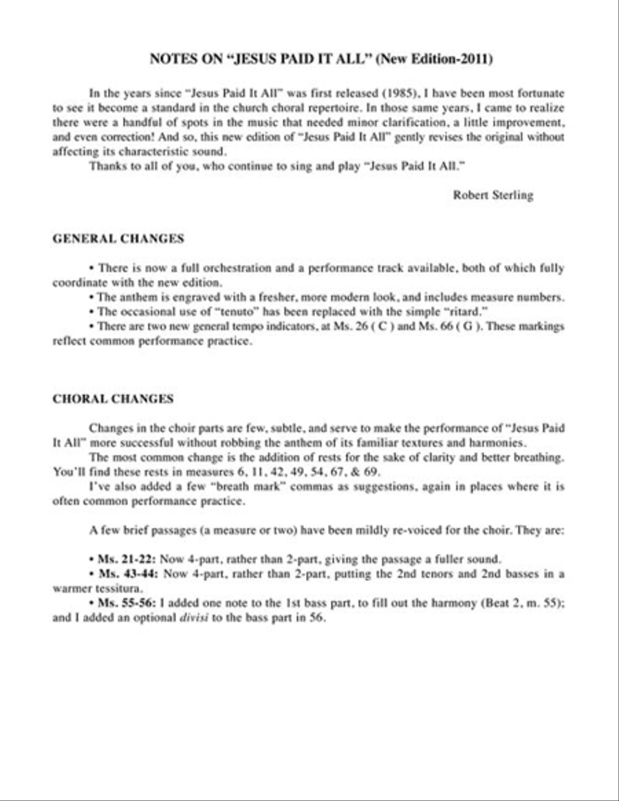 Jesus Paid It All TTBB scores gallery preview page 2