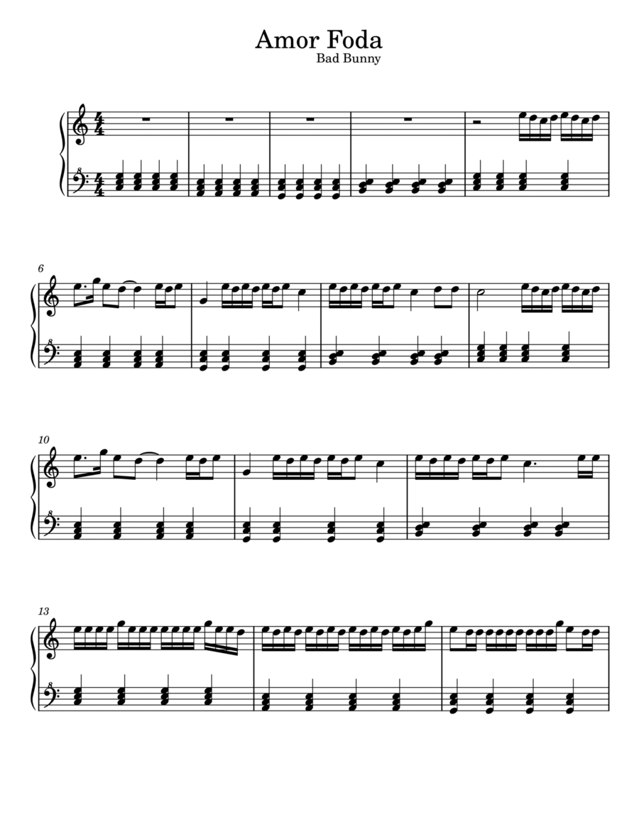 Amorfoda Piano Solo scores gallery preview page 1