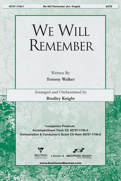 We Will Remember (Split Track Accompaniment CD)