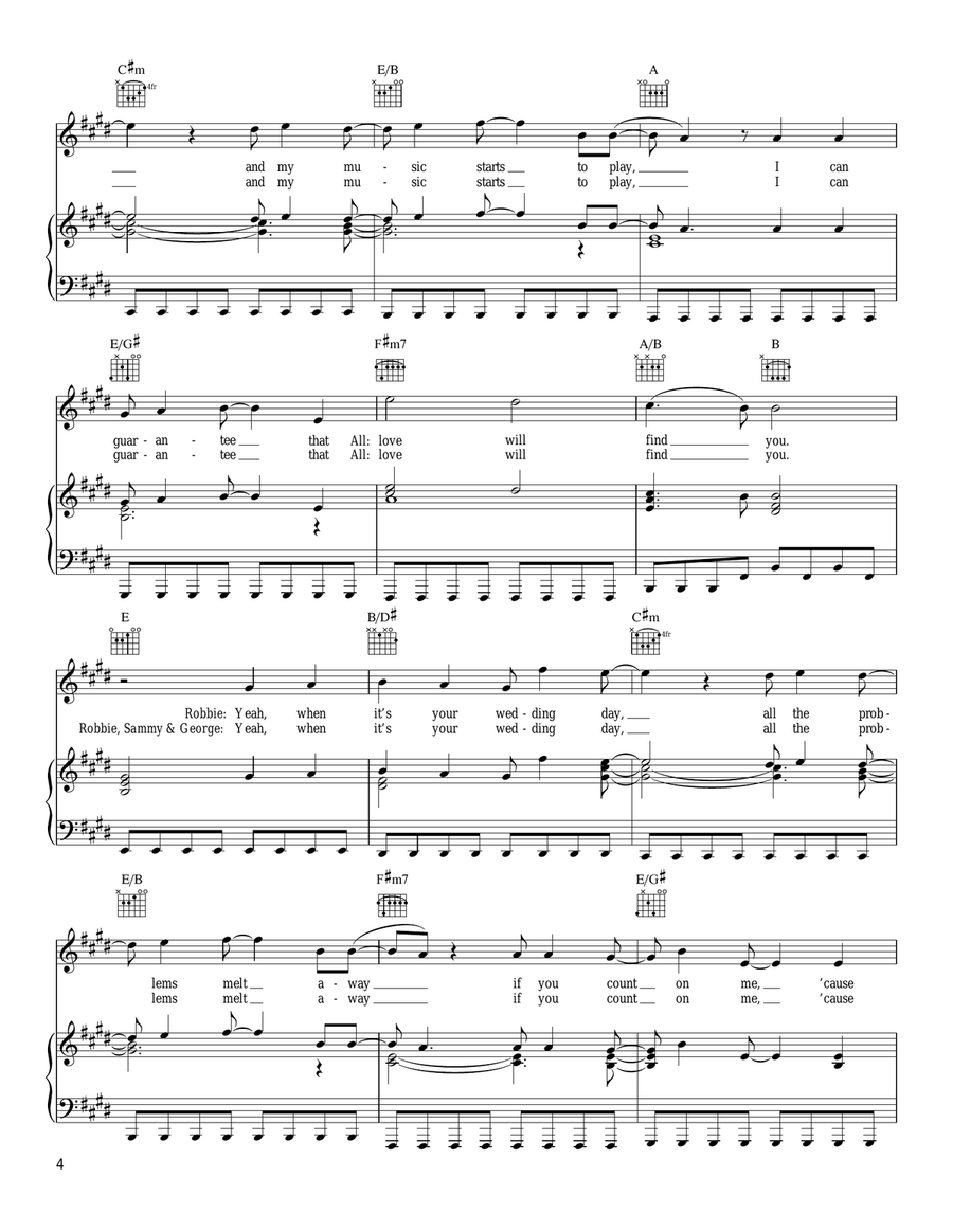 It's Your Wedding Day It's Your Wedding Day Piano, Vocal, Guitar scores gallery preview page 4