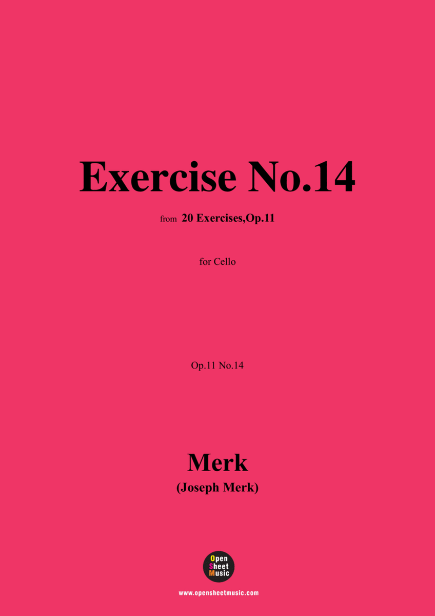 Merk-Exercise No.14,Op.11 No.14,from '20 Exercises,Op.11',for Cello image number null