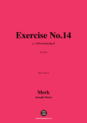 Merk-Exercise No.14,Op.11 No.14,from '20 Exercises,Op.11',for Cello