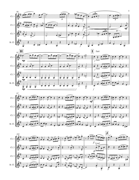 Royal Garden Blues (for Clarinet Quartet) image number null