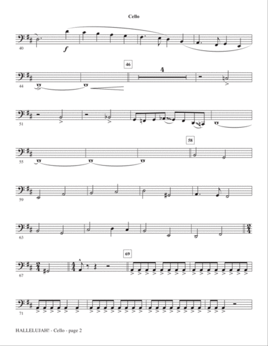 Hallelujah! (from Messiah Rocks) - Cello Choir scores gallery preview page 2