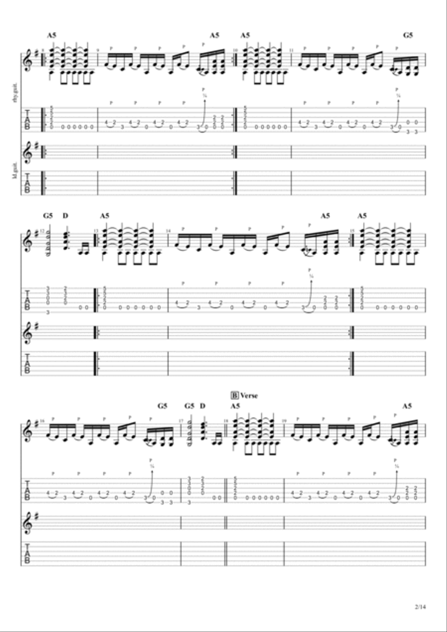 Finding My Way Electric Guitar scores gallery preview page 2