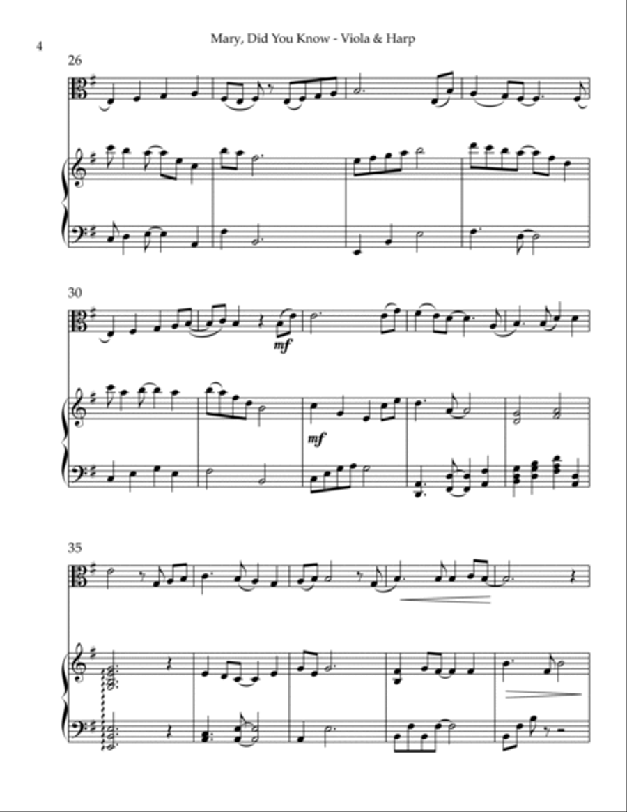 Mary, Did You Know? String Duet scores gallery preview page 4