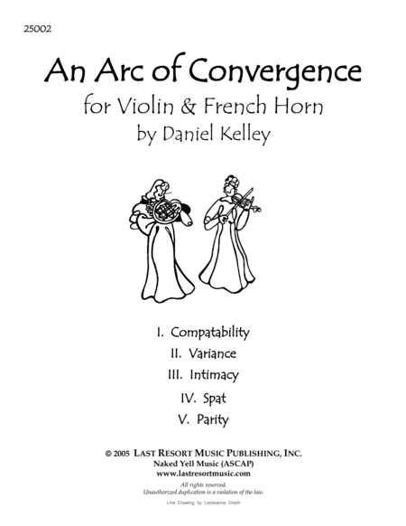 An Arc of Convergence - for Violin and French Horn 25002