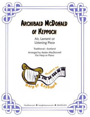 Book cover for Archibal McDonald of Keppoch - Scottish Air