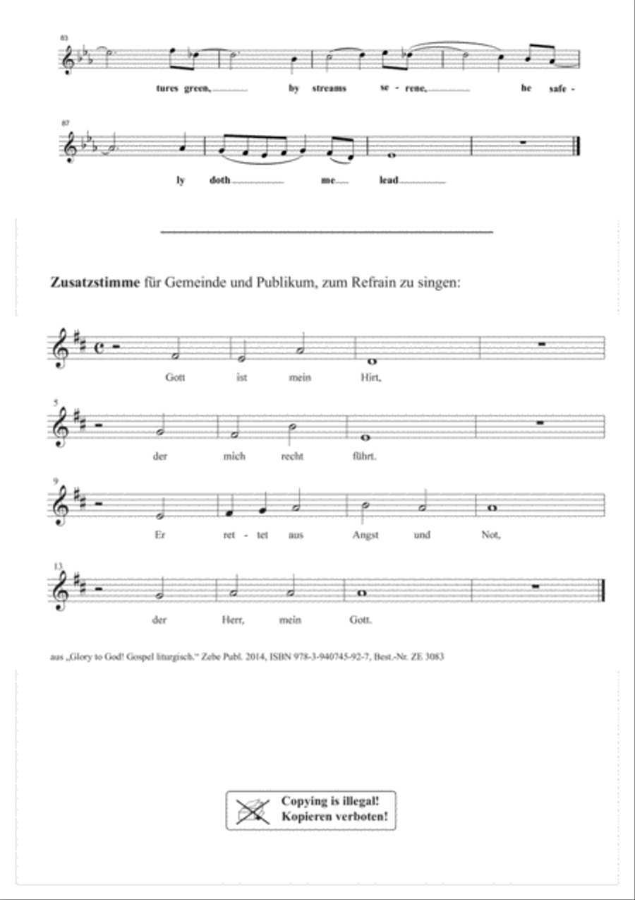 Psalm 23 (The Lord My God My Shepherd Is) SSA scores gallery preview page 3
