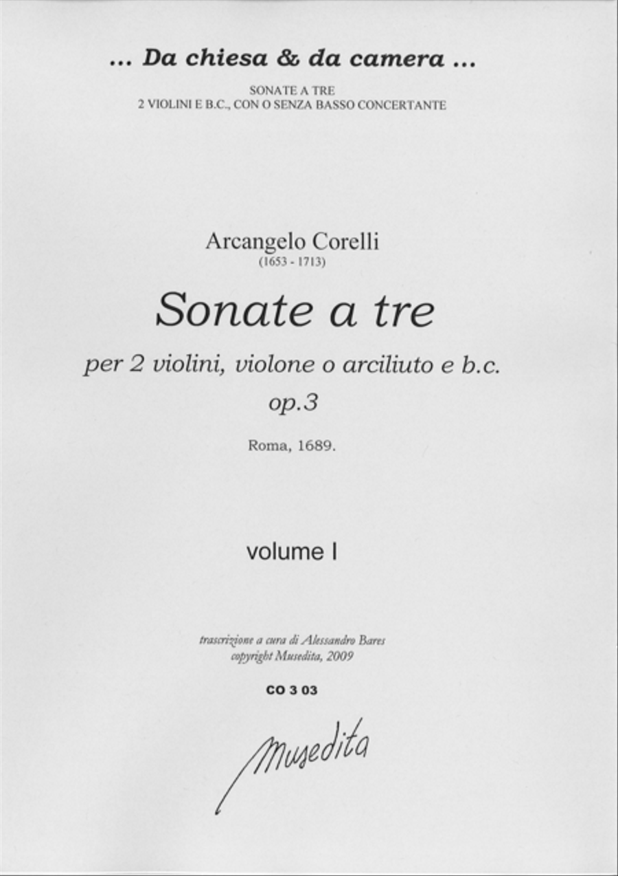 Sonate a tre op.3 (Roma, 1689) Cello scores gallery preview page 1