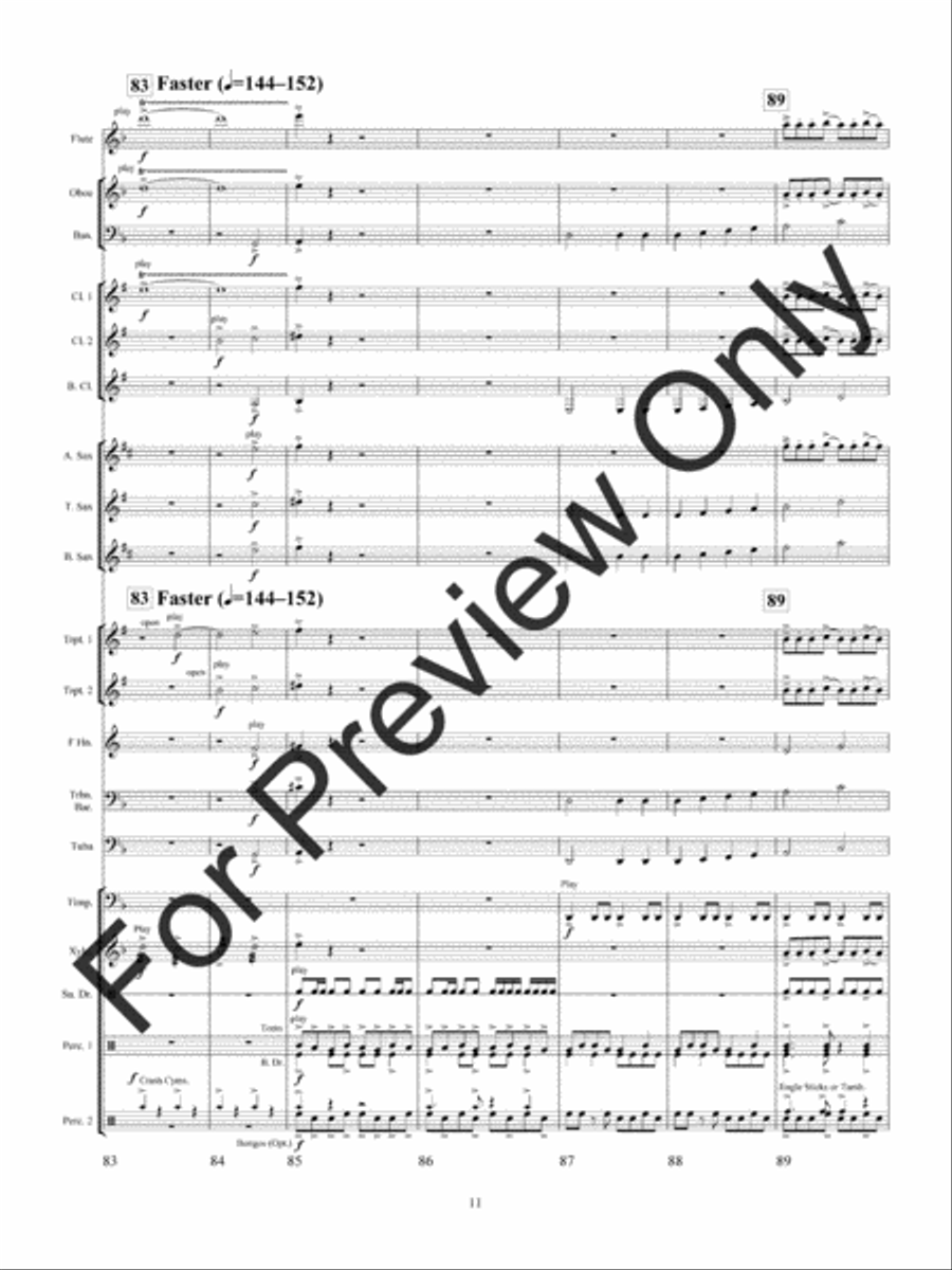 Wolf Dancers Concert Band scores gallery preview page 14