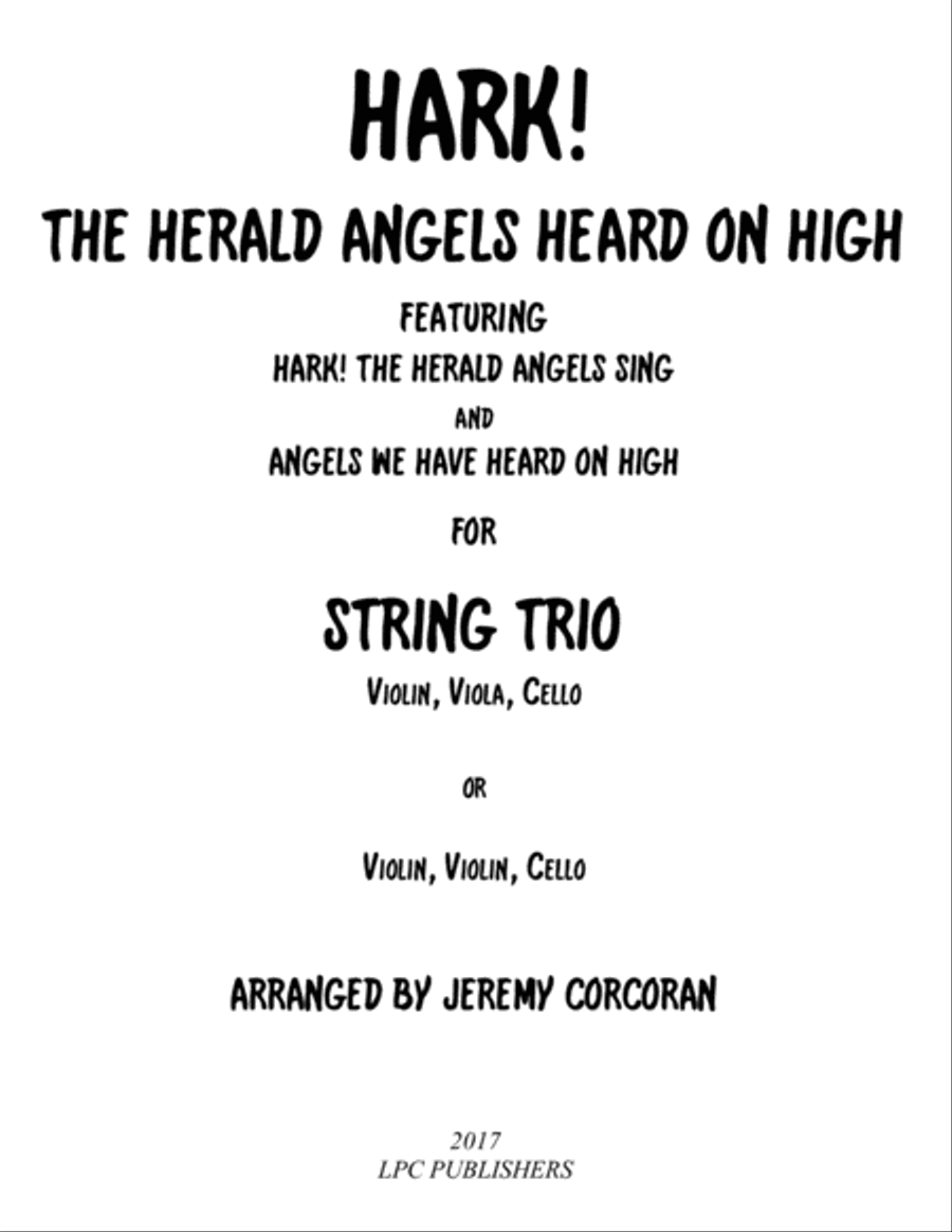 Hark! The Herald Angels Heard on High for String Trio String Trio scores gallery preview page 1
