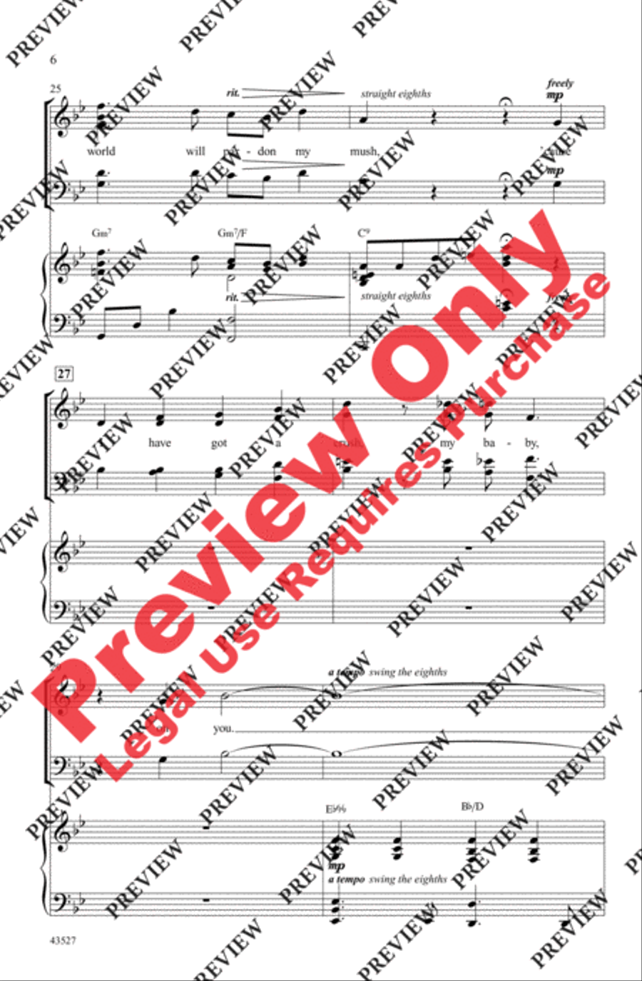 I've Got a Crush on You 4-Part scores gallery preview page 6