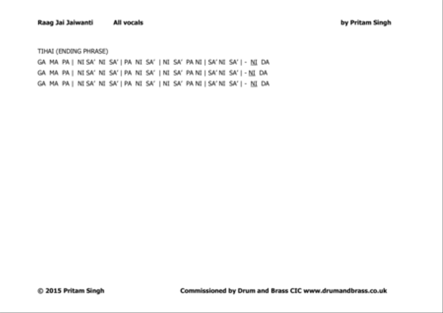 Raag Jaijaiwanti Brass Ensemble scores gallery preview page 5