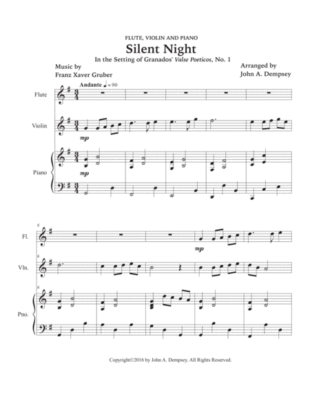 Silent Night (Trio for Flute, Violin and Piano) image number null