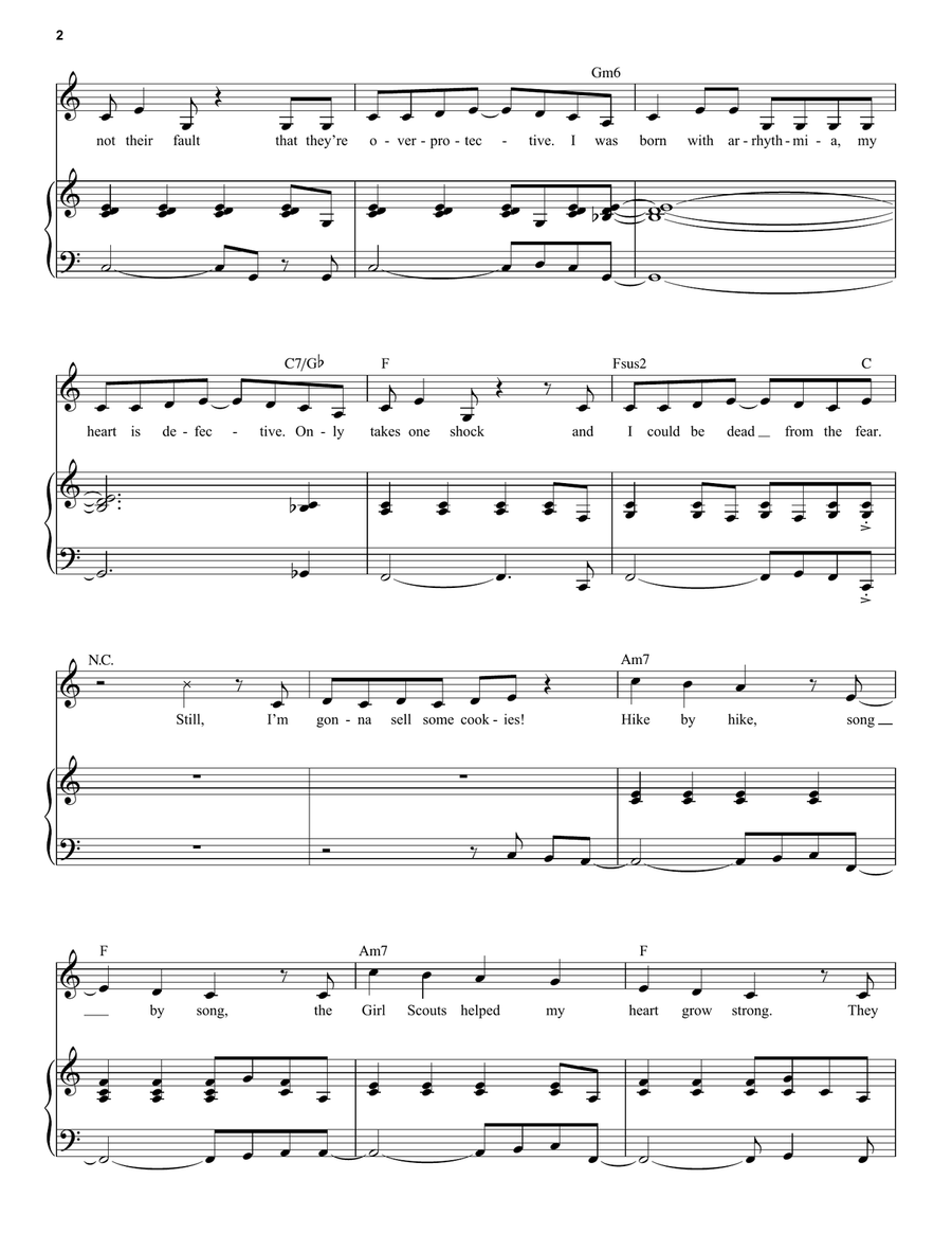 Girl Scout (from Beetlejuice The Musical) Piano, Vocal scores gallery preview page 2
