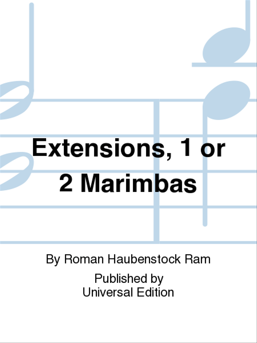 Extensions, 1 Or 2 Marimbas Marimba scores gallery preview page 1