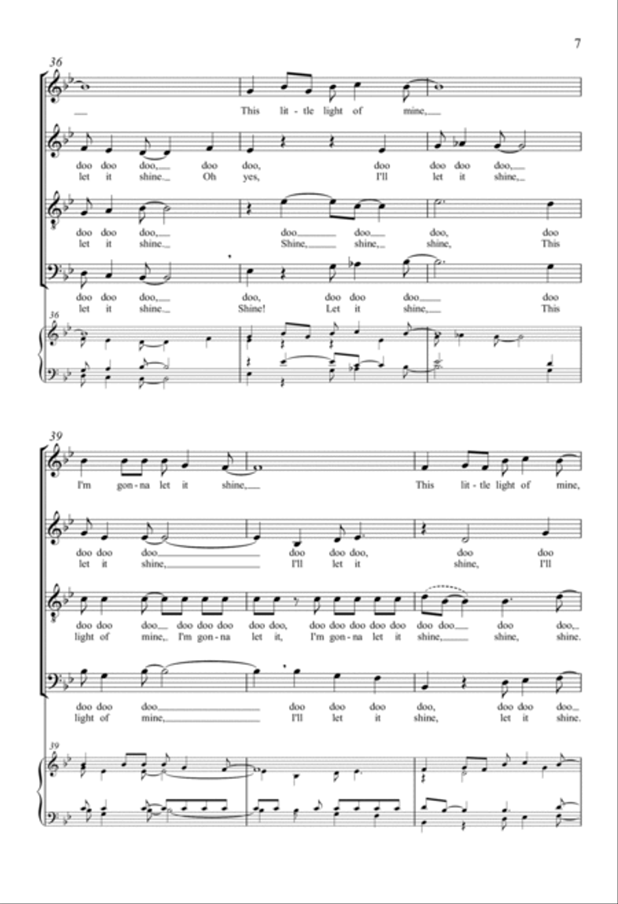 This Little Light Of Mine 4-Part scores gallery preview page 6