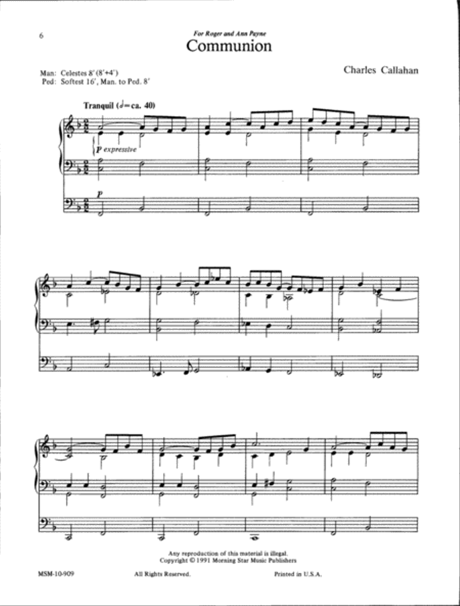 Four Lyrical Pieces for Organ Organ Solo scores gallery preview page 4