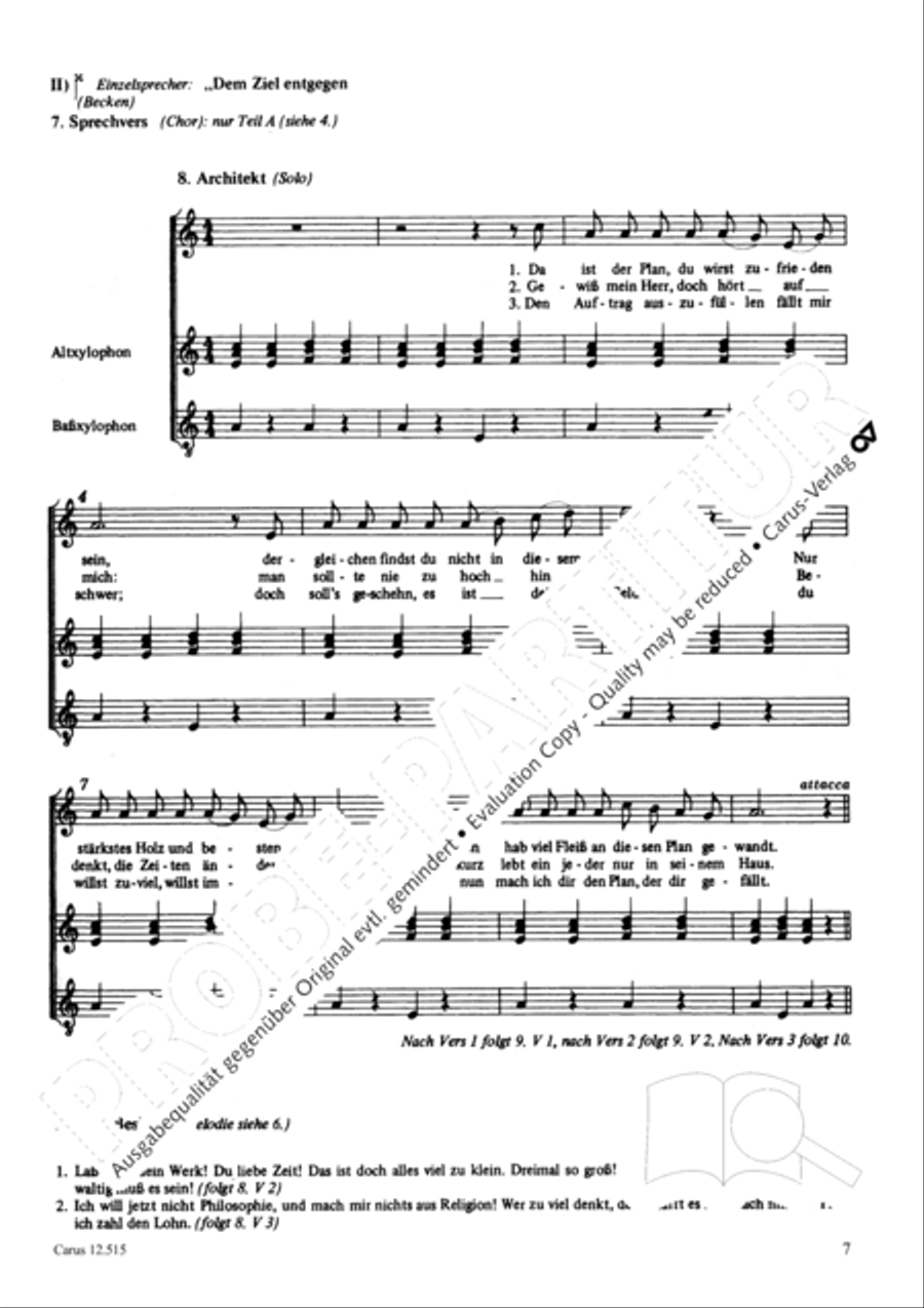 Der reiche Narr Der reiche Narr Unison Choir scores gallery preview page 8
