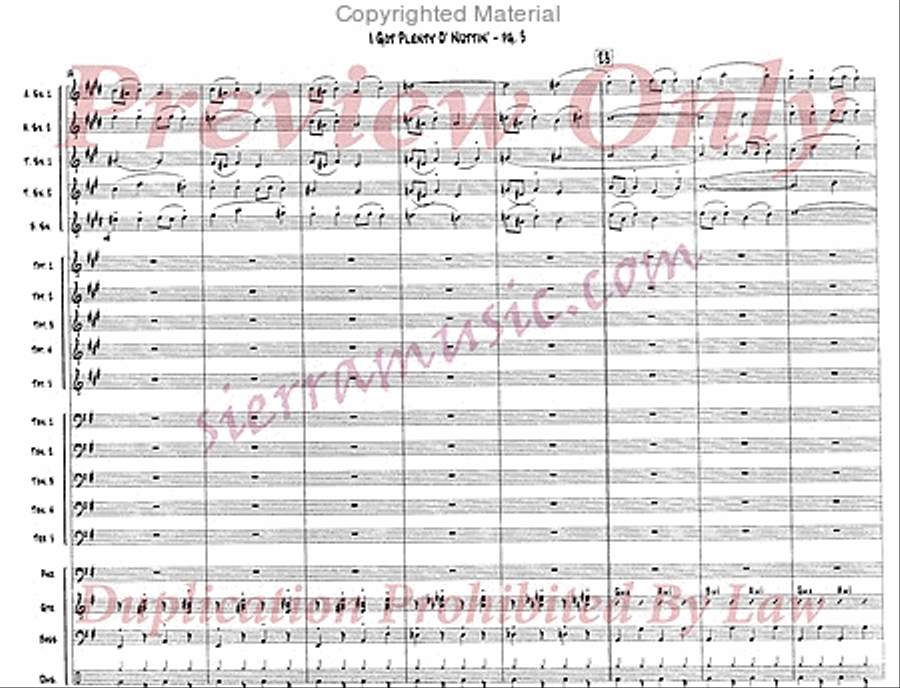 I Got Plenty O' Nuttin' Jazz Ensemble scores gallery preview page 4
