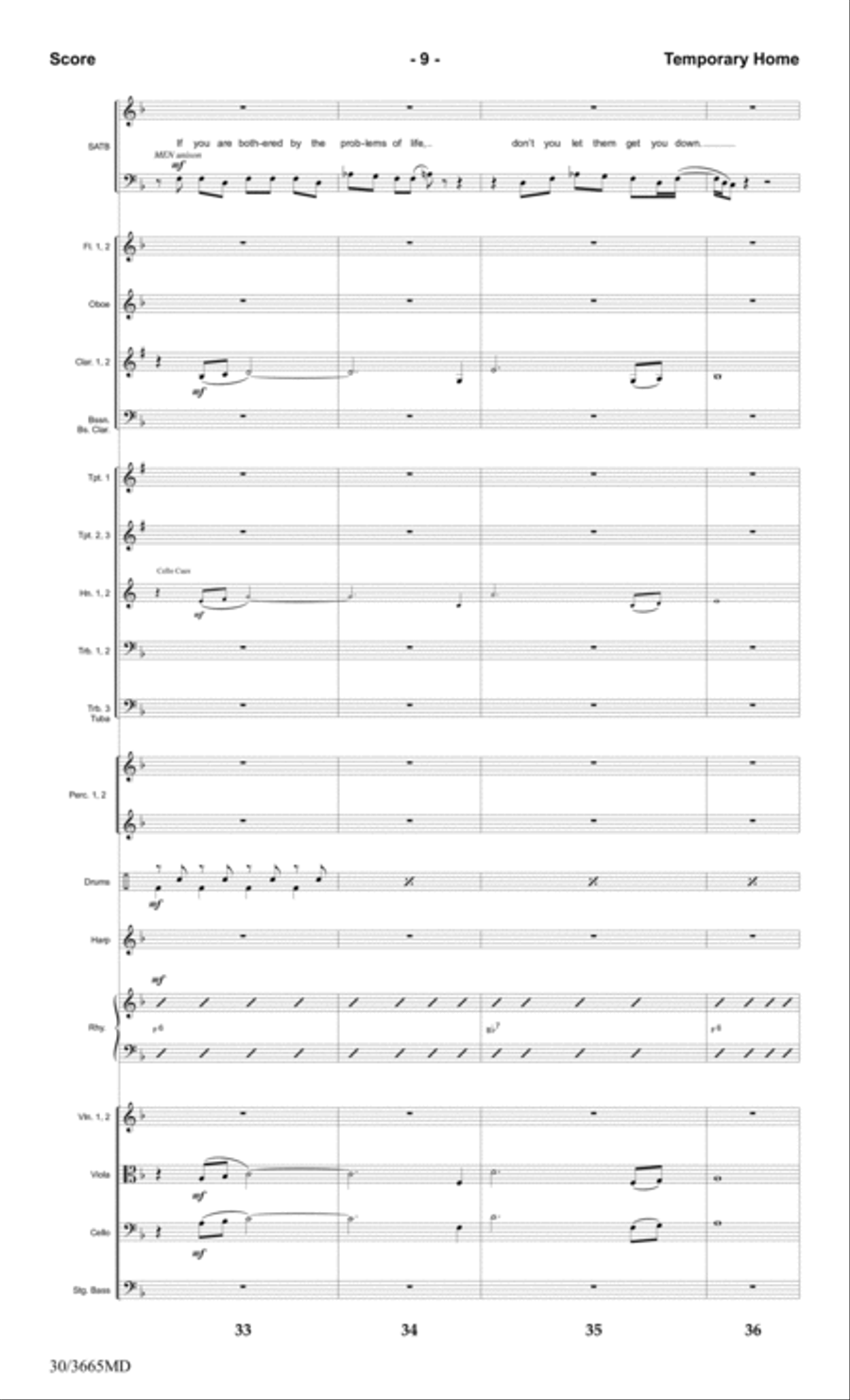 Temporary Home - Orchestral Score and Parts Choir scores gallery preview page 11