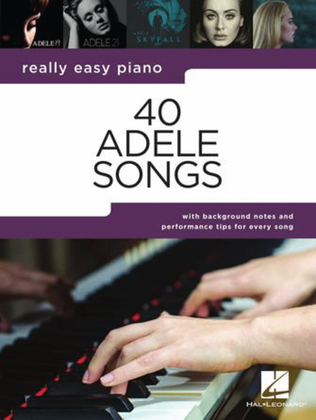 Book cover for 40 Adele Songs - Really Easy Piano
