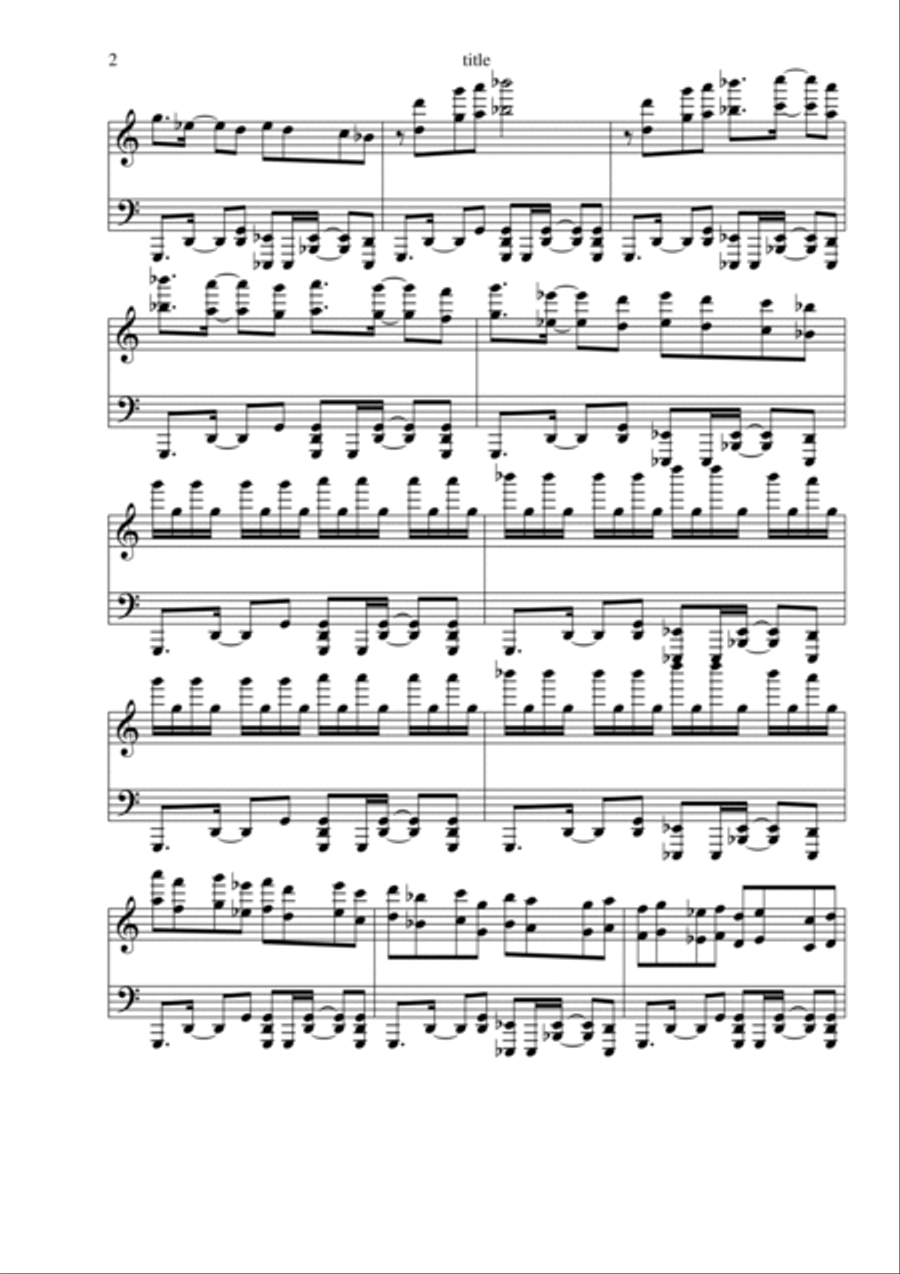 Rebellious Mission (Hugh the Southern Flame Original Soundtrack) Piano Solo scores gallery preview page 2