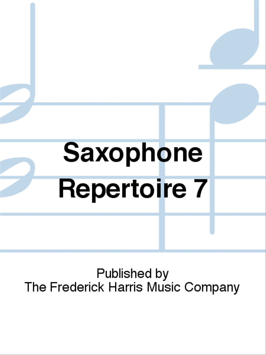 Saxophone Repertoire 7