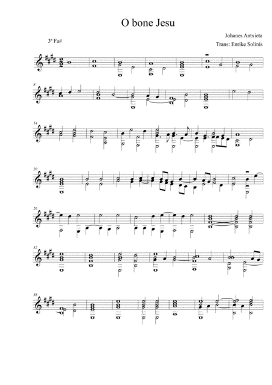 O Bone Jesu Acoustic Guitar scores gallery preview page 2