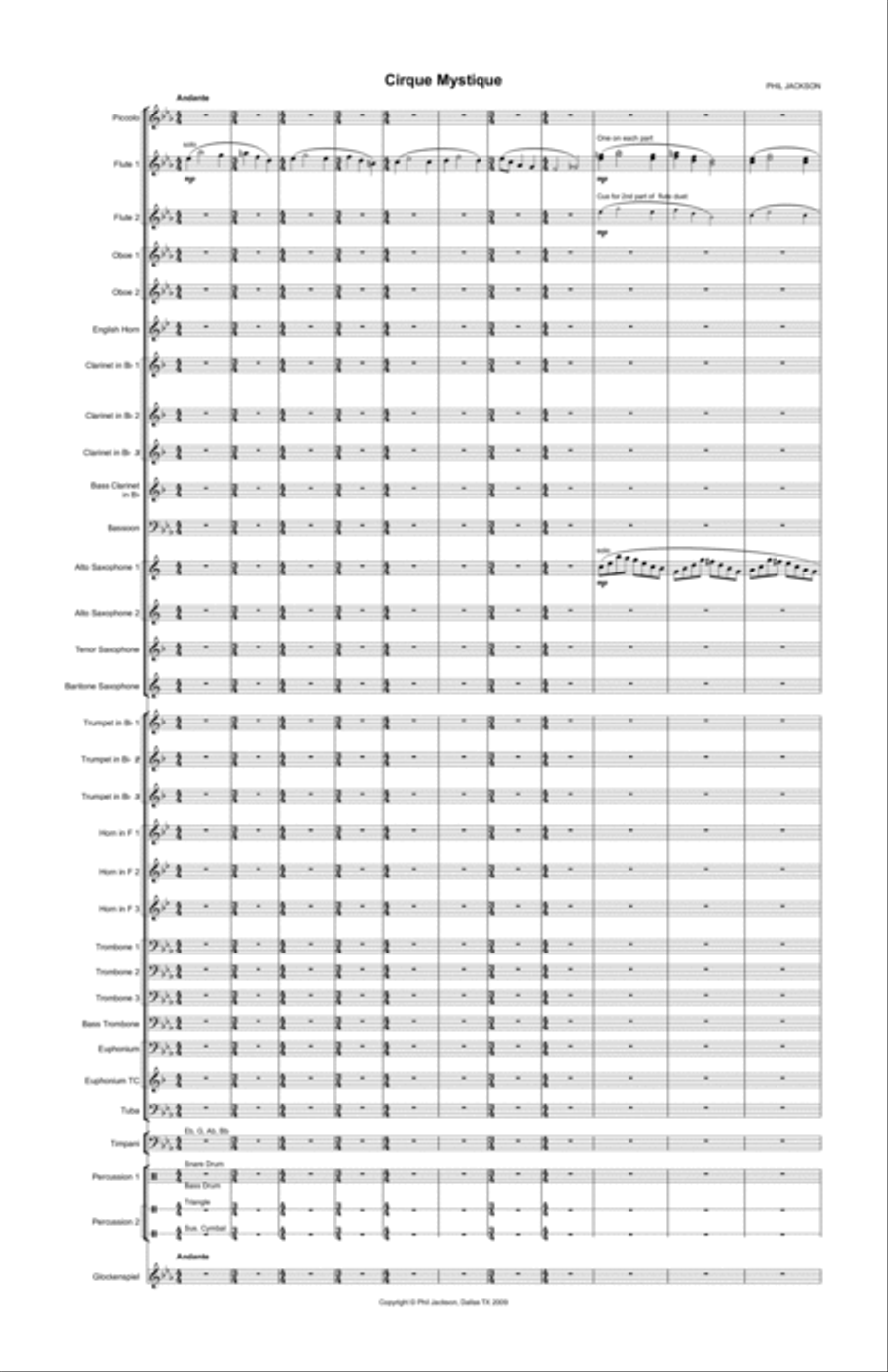Cirque Mystique Concert Band scores gallery preview page 4