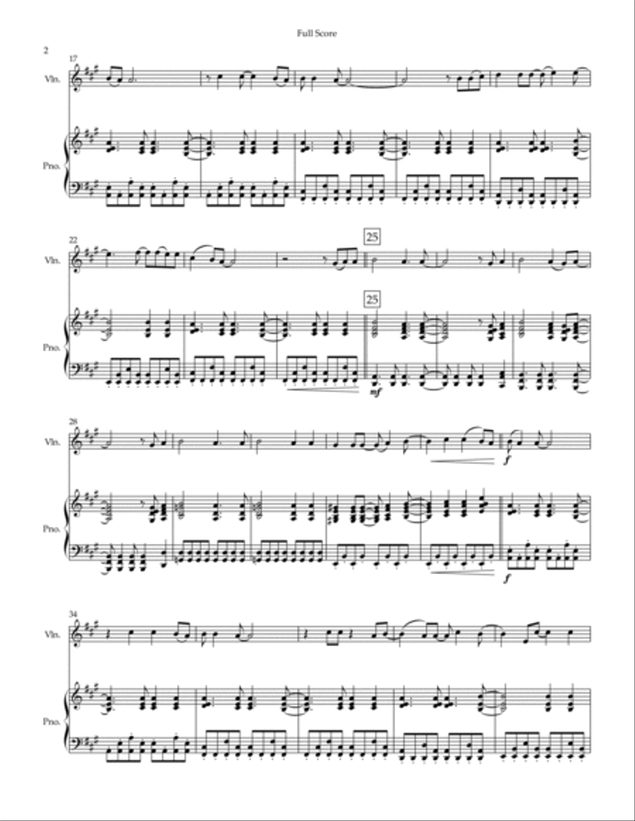 Can't Stop Loving You Violin Solo scores gallery preview page 2