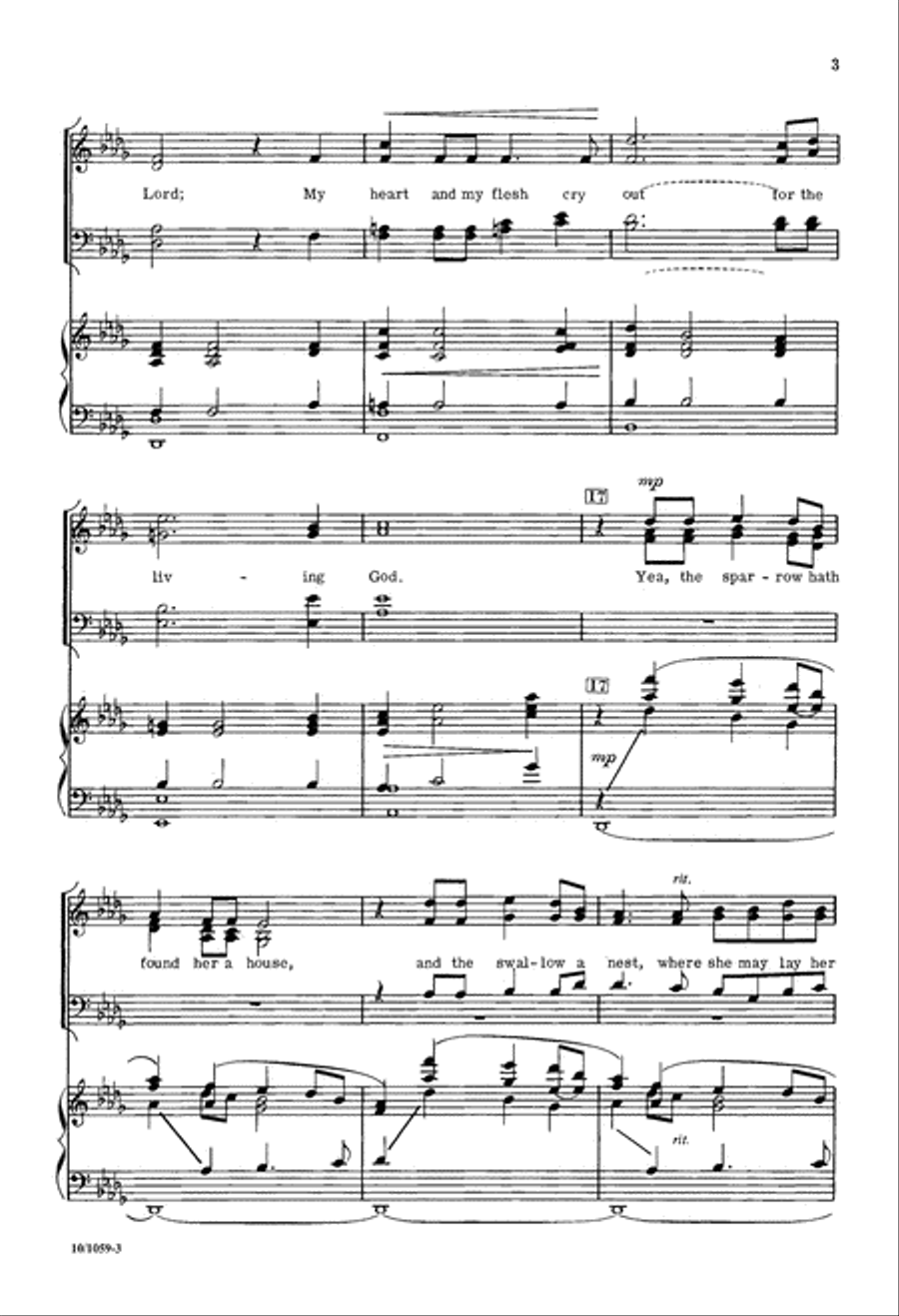 How Lovely are thy Dwellings 4-Part scores gallery preview page 3