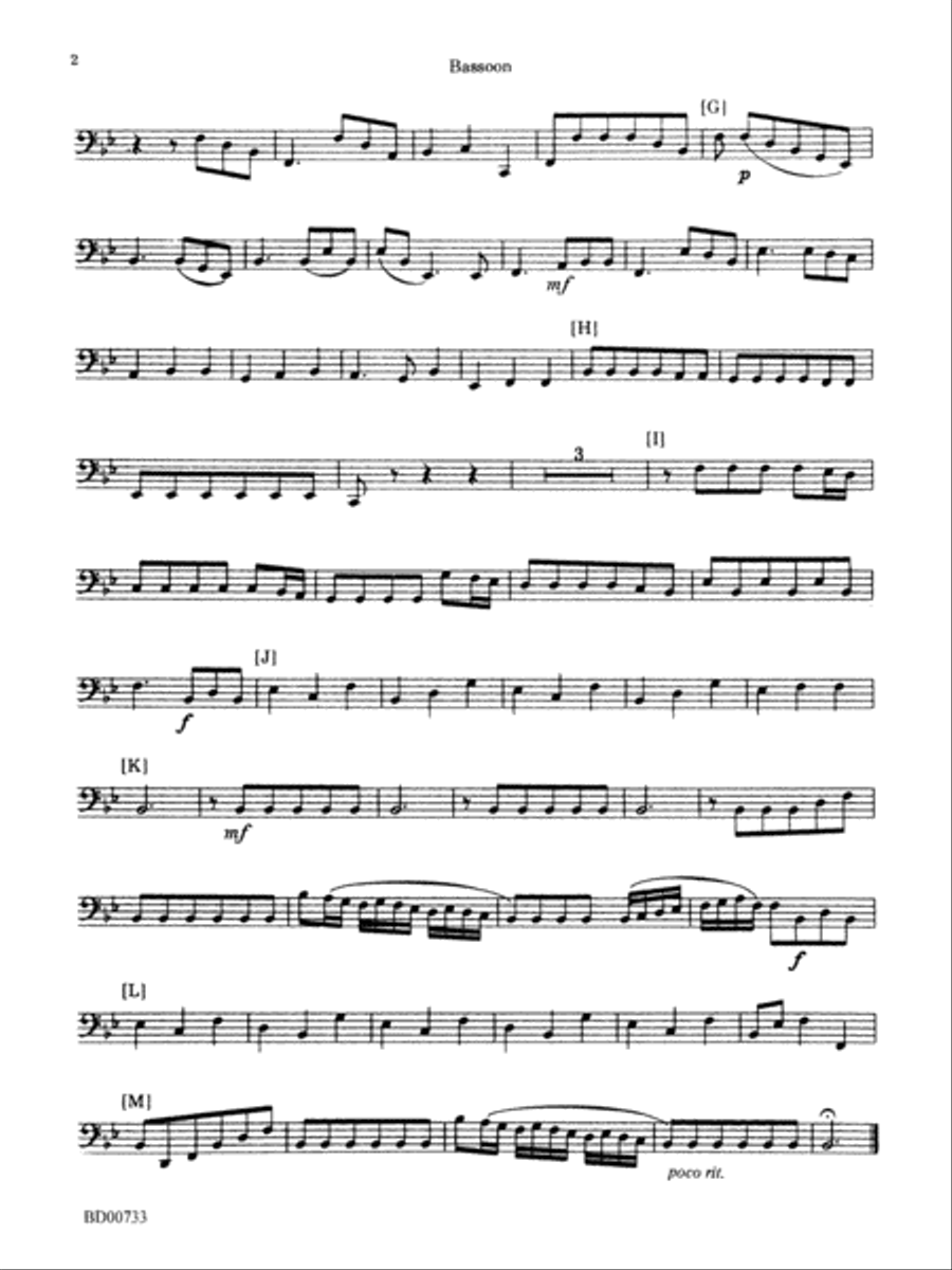 Water Music Suite: Bassoon Concert Band scores gallery preview page 2