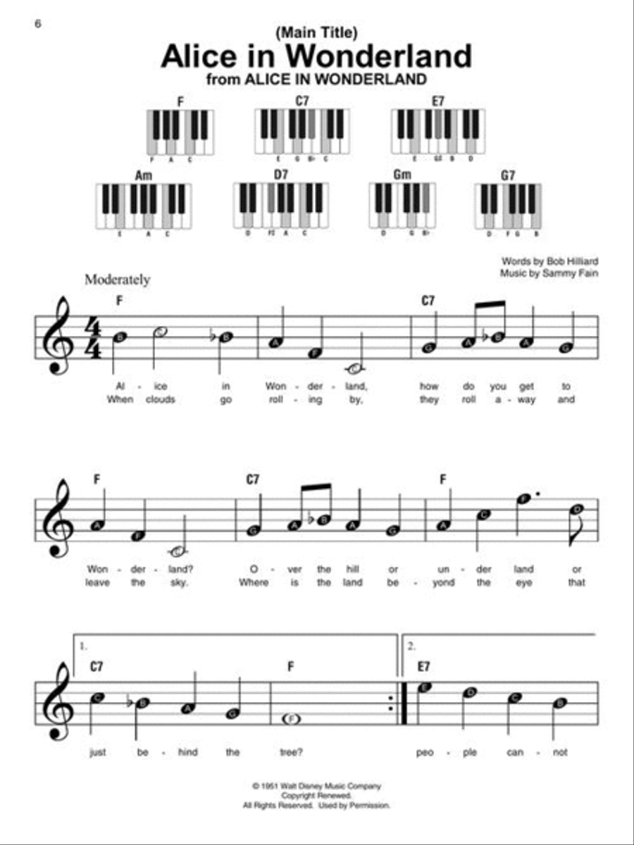 Disney – Super Easy Songbook Easy Piano scores gallery preview page 7