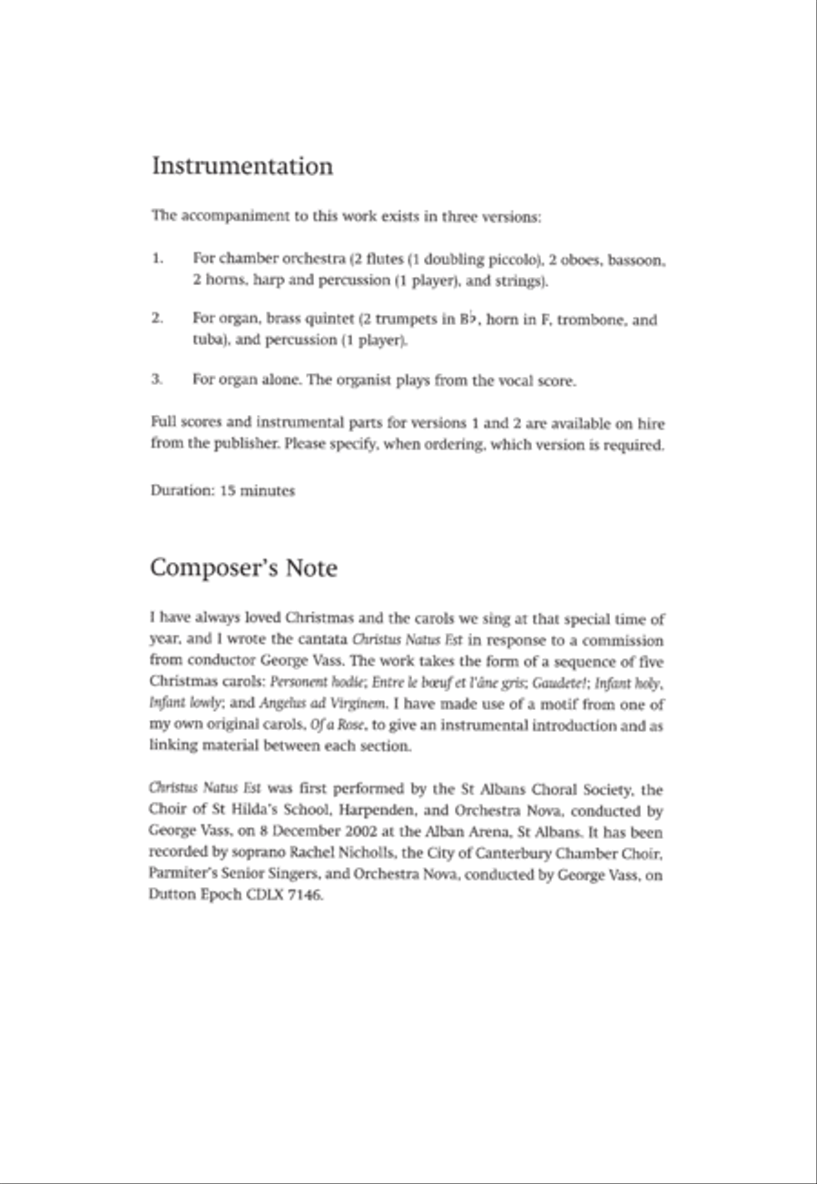 Christus Natus Est 4-Part scores gallery preview page 2