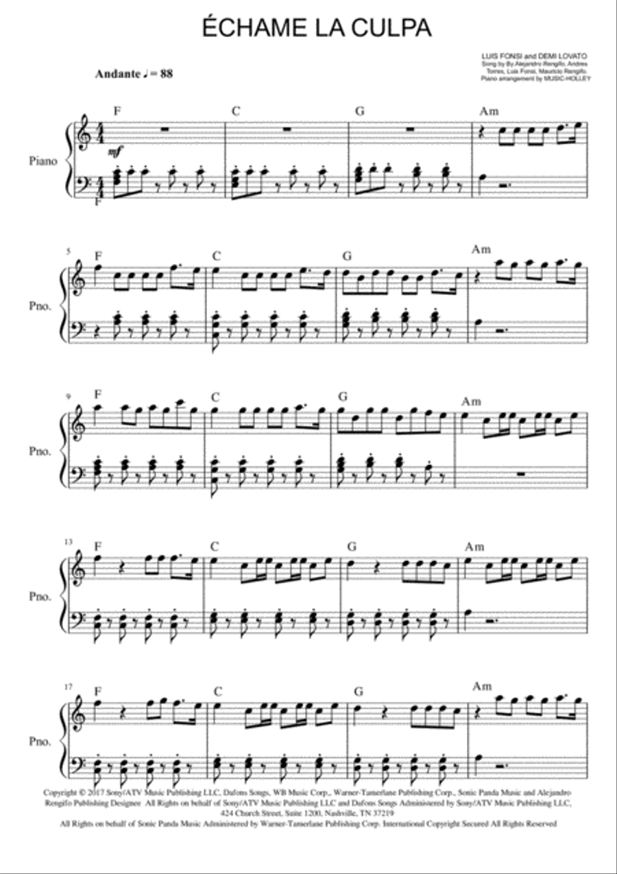 Echame La Culpa Echame La Culpa String Duet scores gallery preview page 1