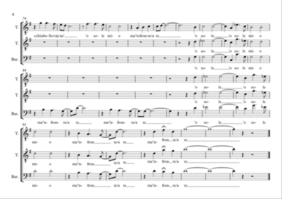 O Sole Mio O Sole Mio TTBB scores gallery preview page 4