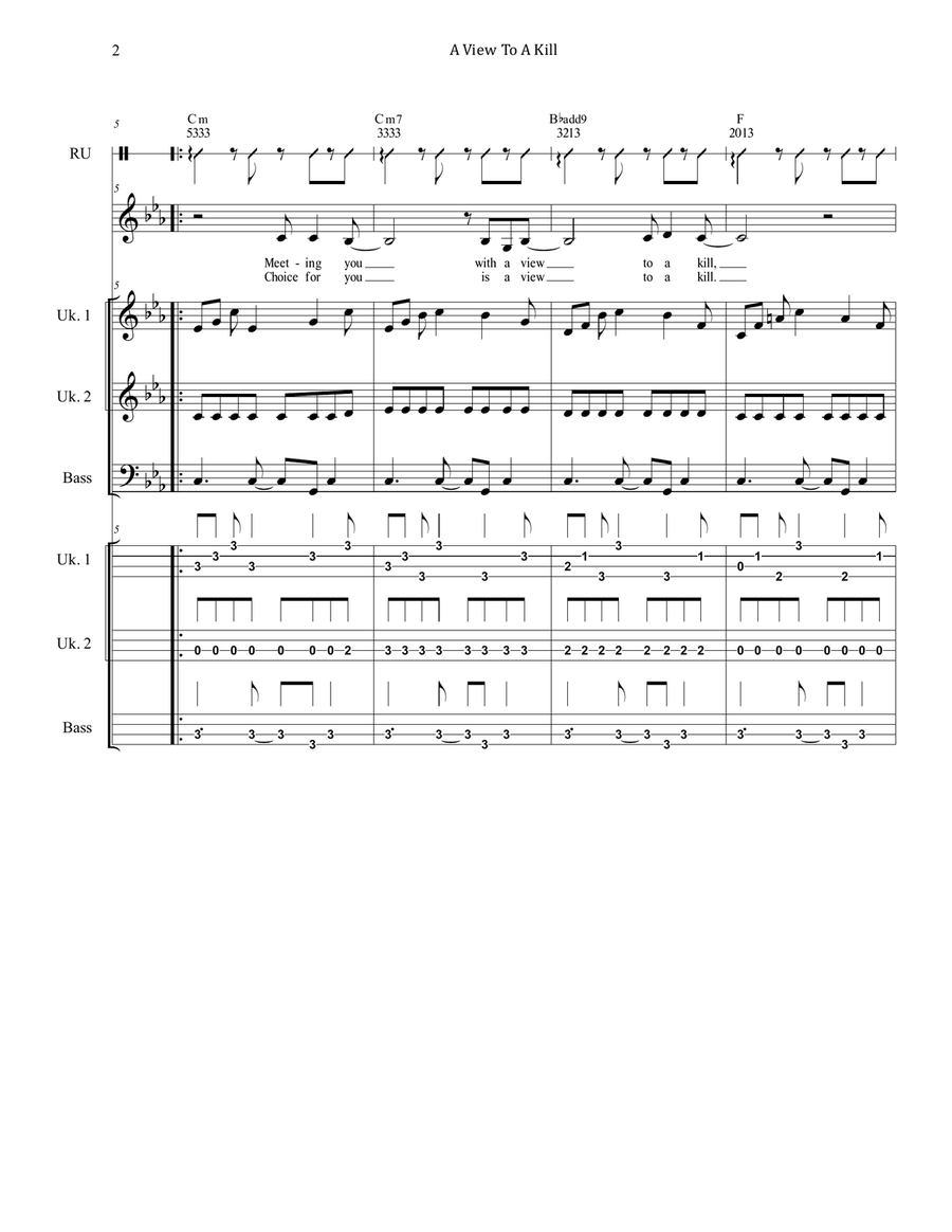 A View To A Kill Small Ensemble scores gallery preview page 2
