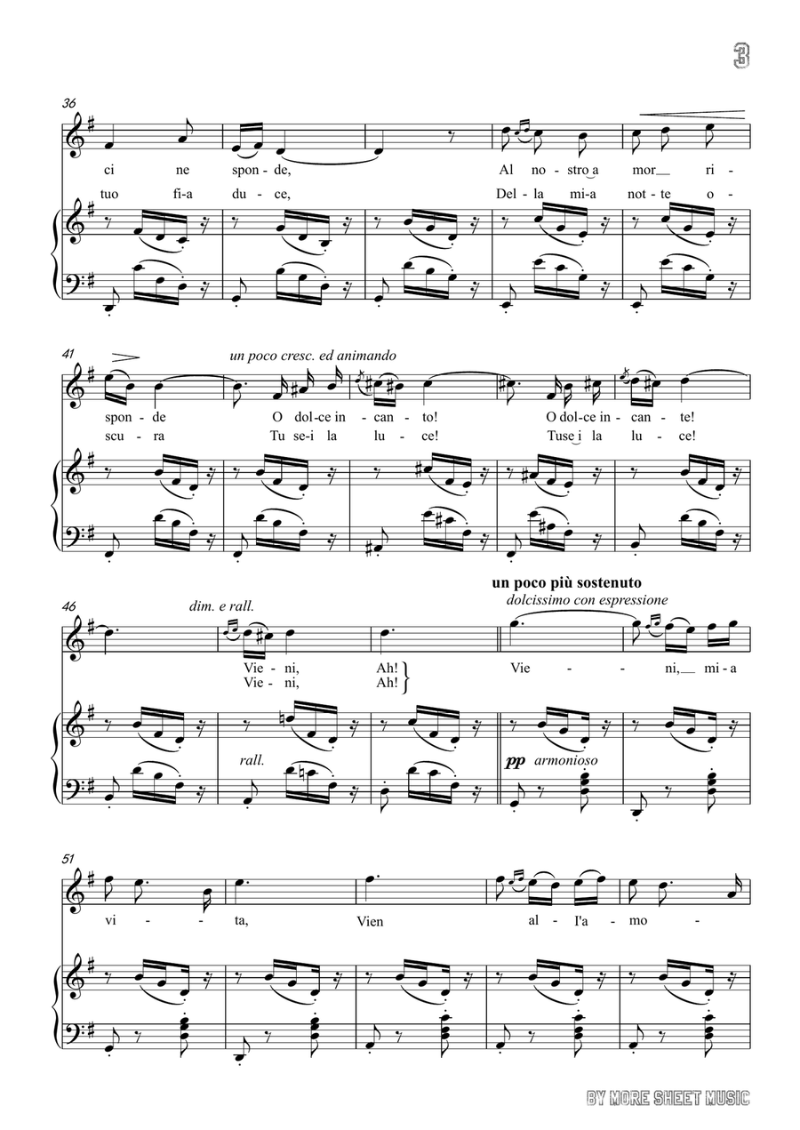 Drigo-Serenata,from 'Arlekinada', in G Major,for Voice and Piano Piano, Vocal - Digital Sheet Music page 5