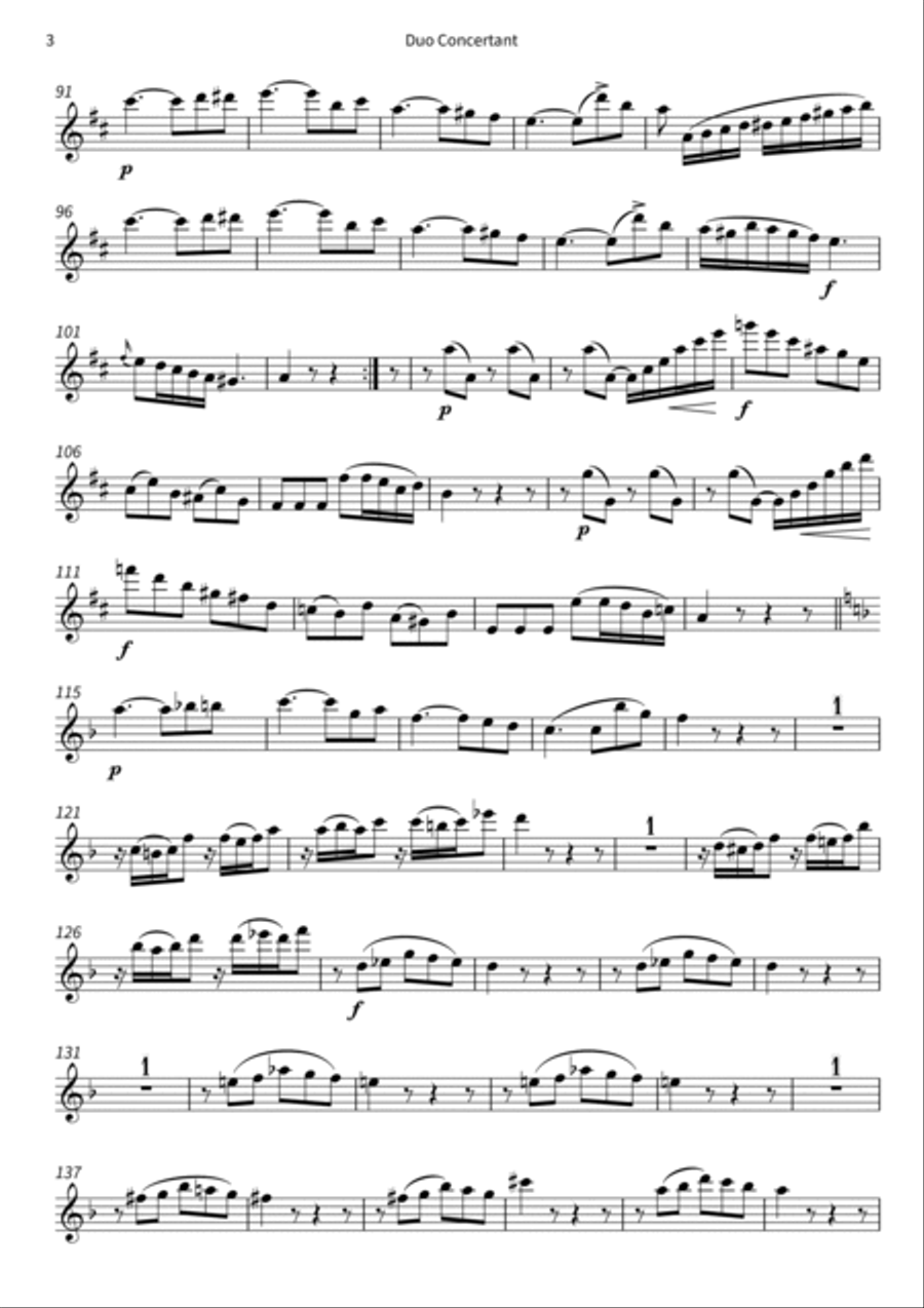 Duo Concertant Flute Solo scores gallery preview page 5