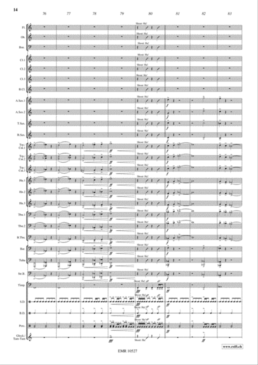 Pyramid Of Cheops Concert Band scores gallery preview page 15