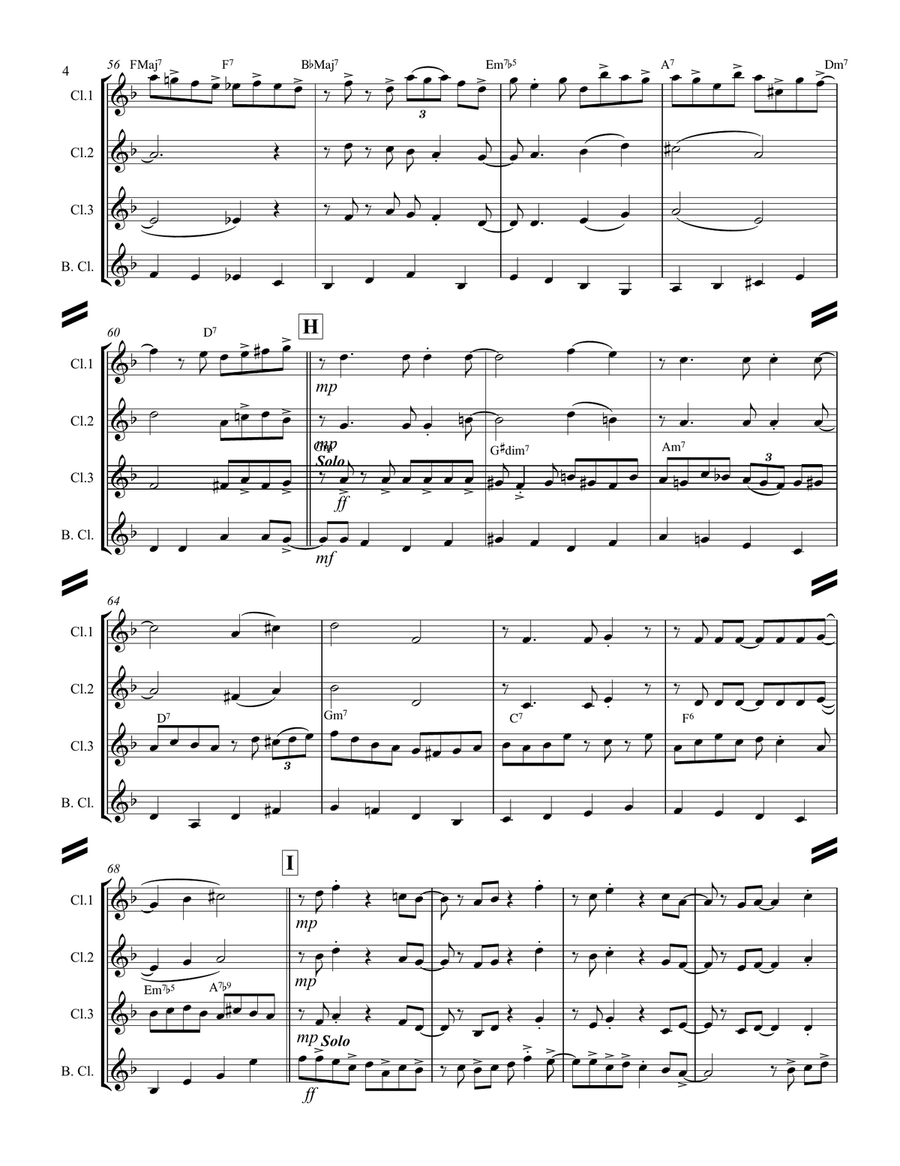 Fly Me To The Moon (in Other Words) Woodwind Ensemble scores gallery preview page 5