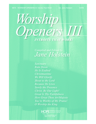 Book cover for Worship Openers: Introits that Work!, Vol. 3