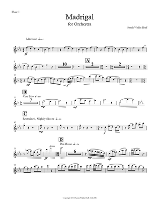 Madrigal, for Orchestra (PARTS Only)
